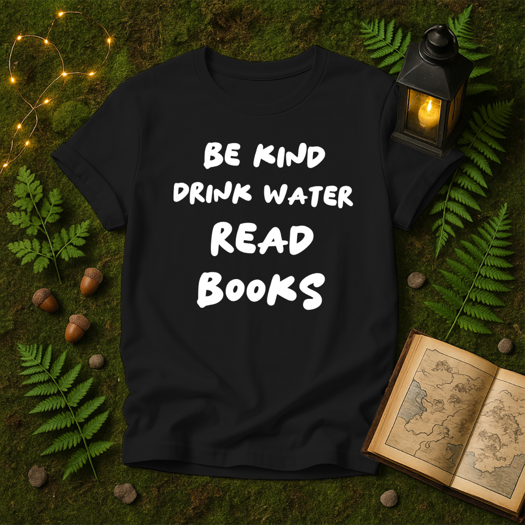 DESIGN 50 - BE KIND DRINK WATER READ BOOKS