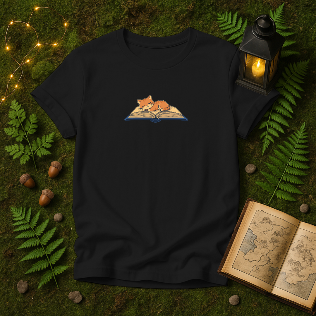 DESIGN 143 - CAT SLEEPING ON A BOOK