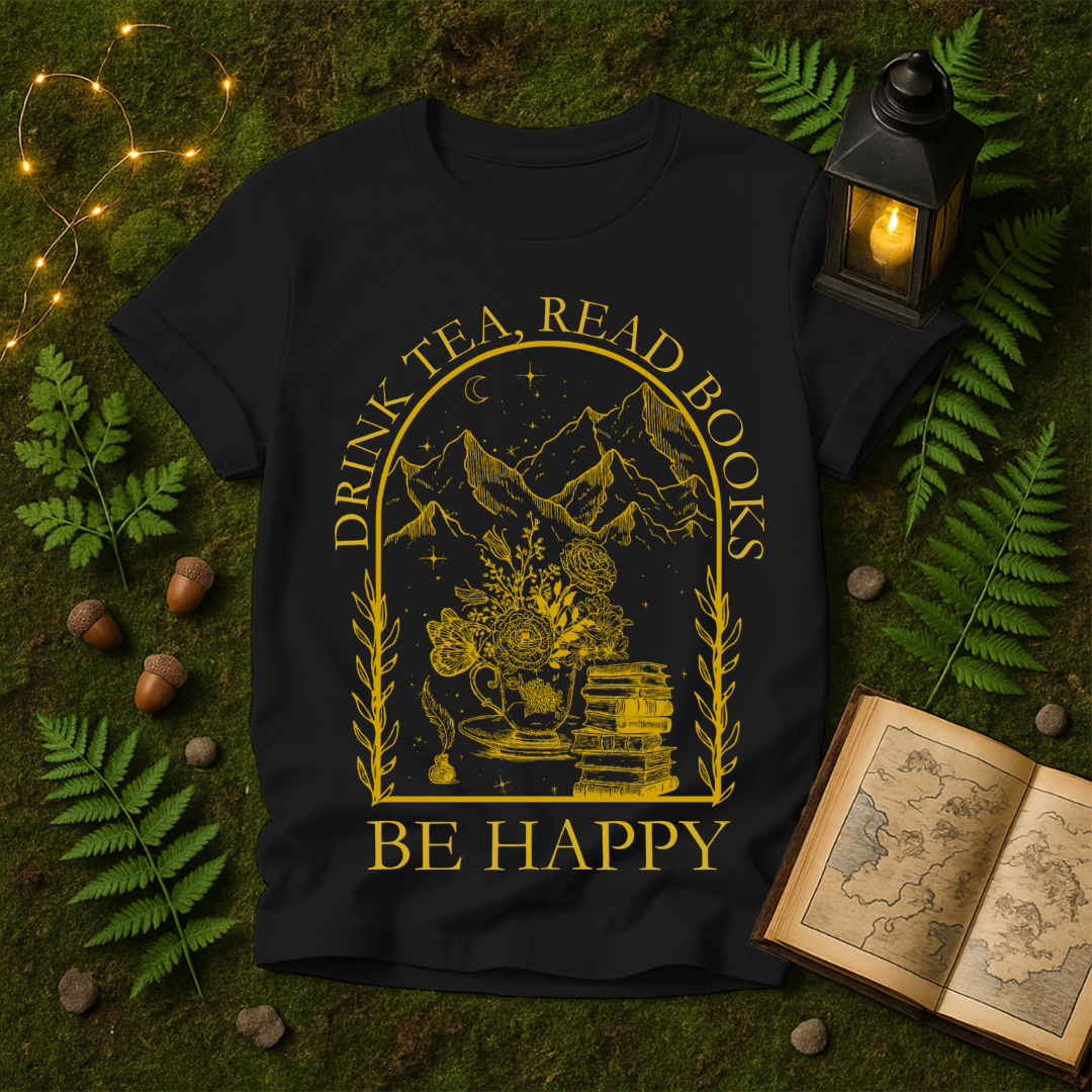 913 - DRINK TEA READ BOOKS BE HAPPY