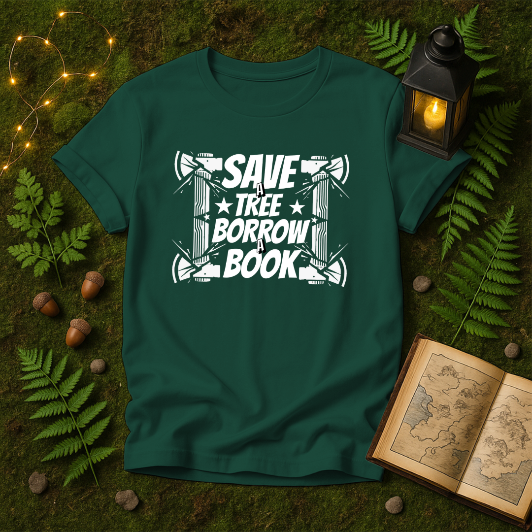 DESIGN 76 - SAVE A TREE BORROW A BOOK