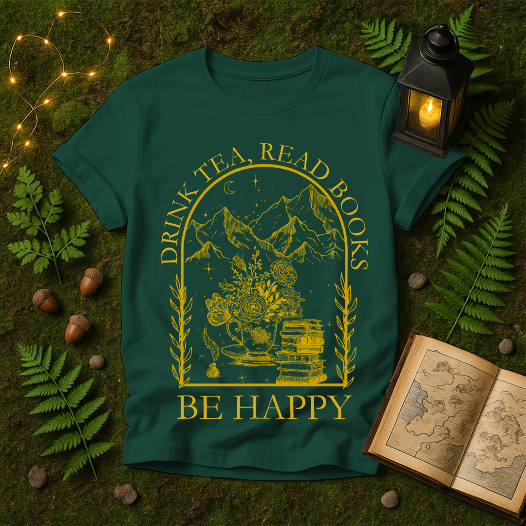 913 - DRINK TEA READ BOOKS BE HAPPY