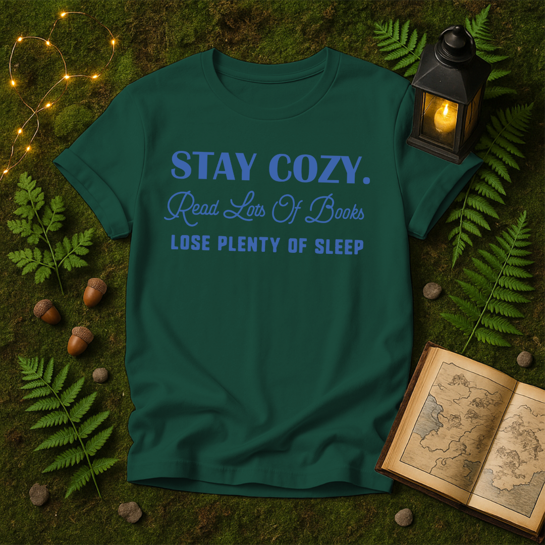 DESIGN 25 - STAY COZY READ LOTS OF BOOKS LOSE PLENTY OF SLEEP