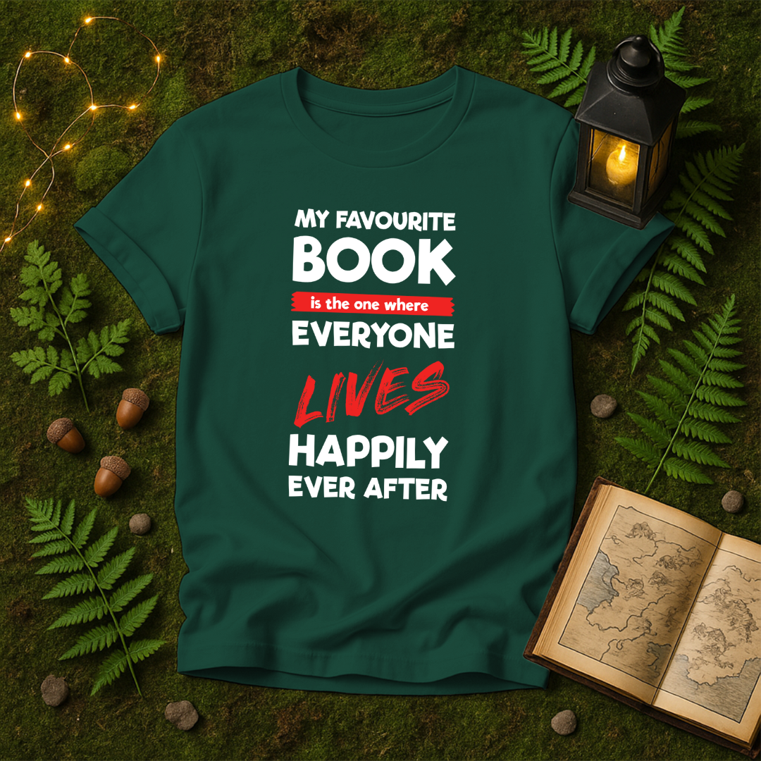 DESIGN 90 - MY FAVORITE BOOK IS THE ONE THAT EVEYRONE LIVES HAPPILY EVER AFTER