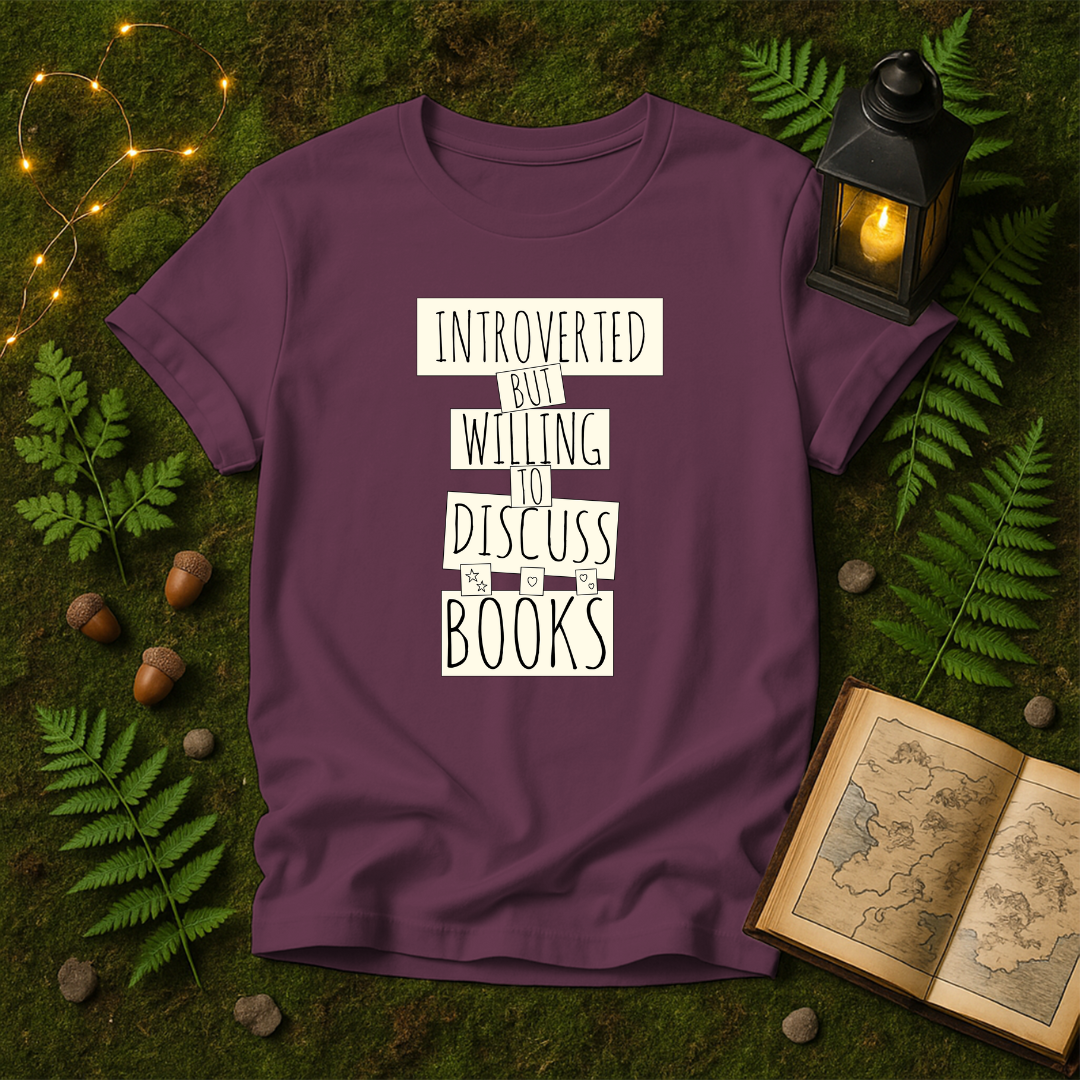 DESIGN 33 - INTROVERTED BUT WILLING TO DISCUSS BOOKS