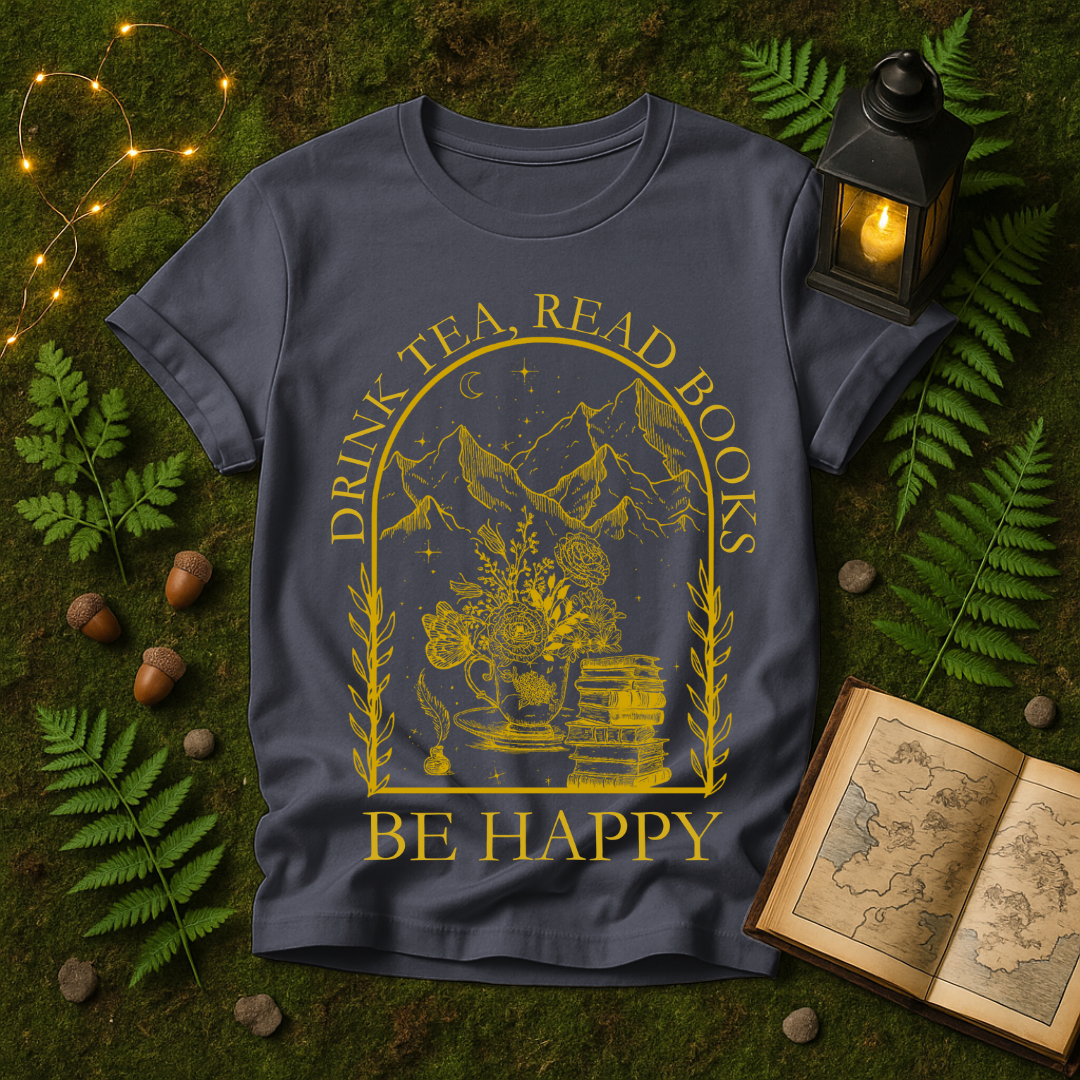913 - DRINK TEA READ BOOKS BE HAPPY