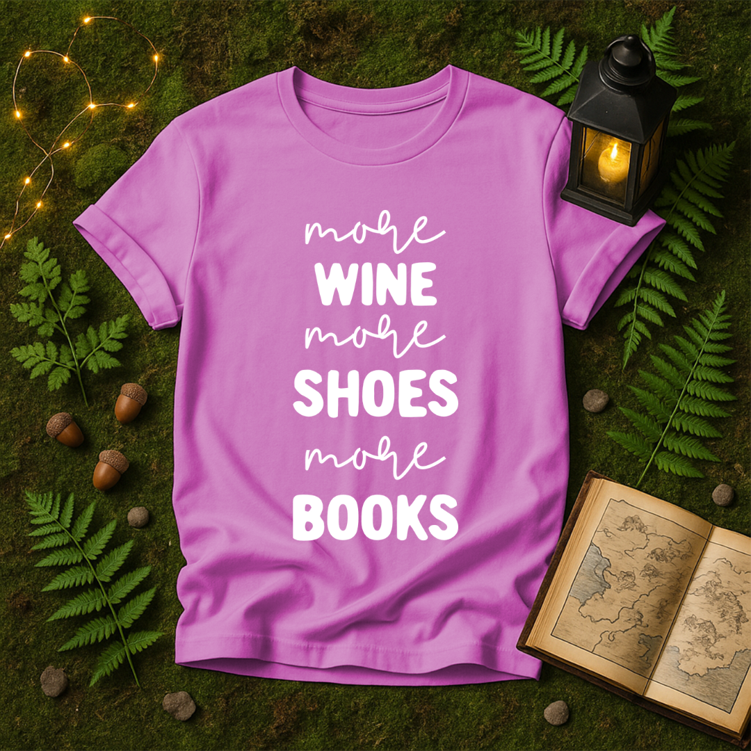 627 - WINE SHOES BOOKS