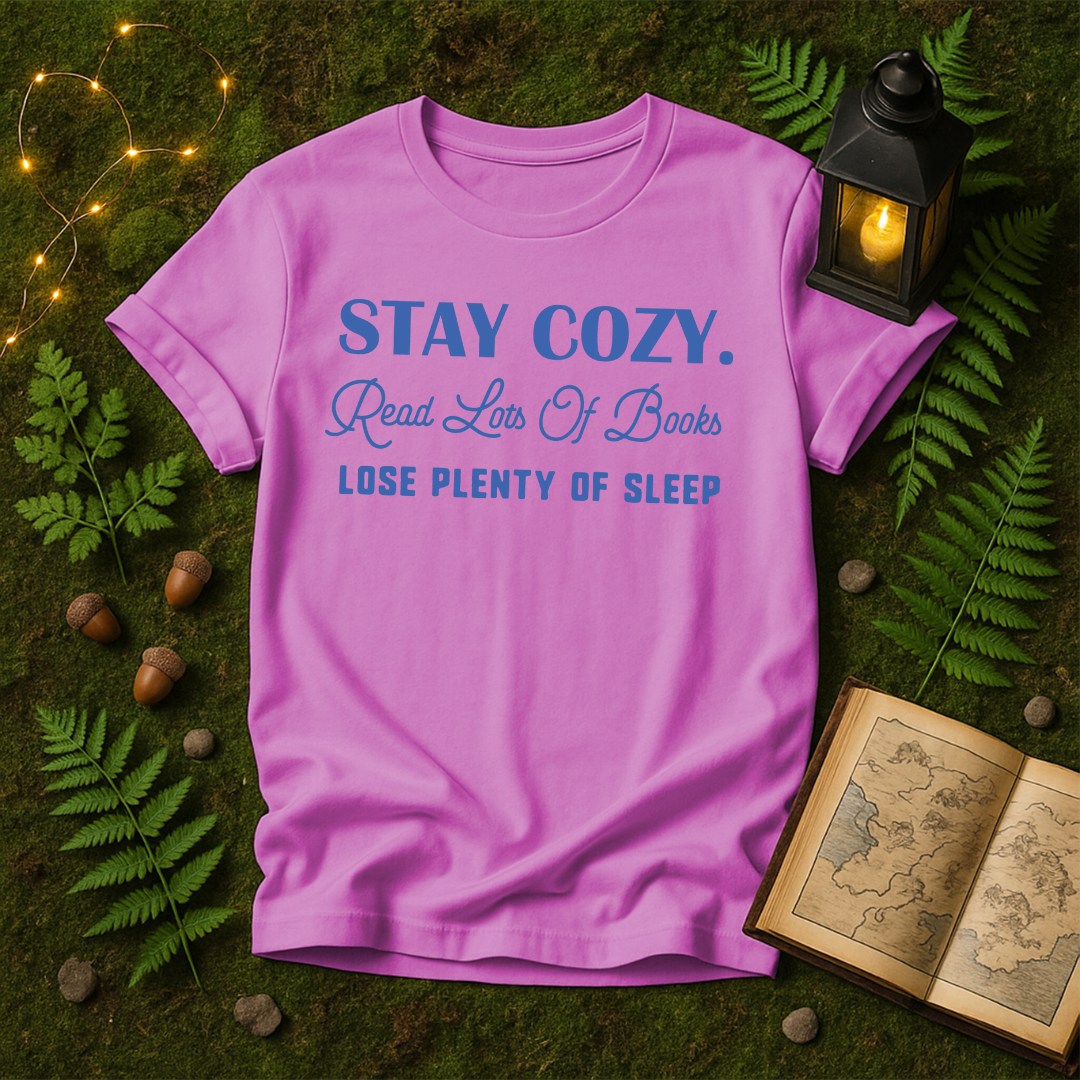 DESIGN 25 - STAY COZY READ LOTS OF BOOKS LOSE PLENTY OF SLEEP