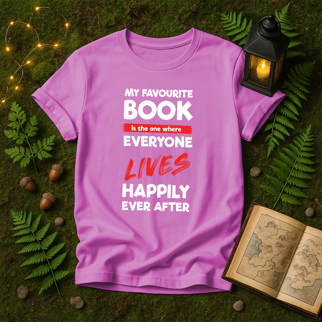 DESIGN 90 - MY FAVORITE BOOK IS THE ONE THAT EVEYRONE LIVES HAPPILY EVER AFTER