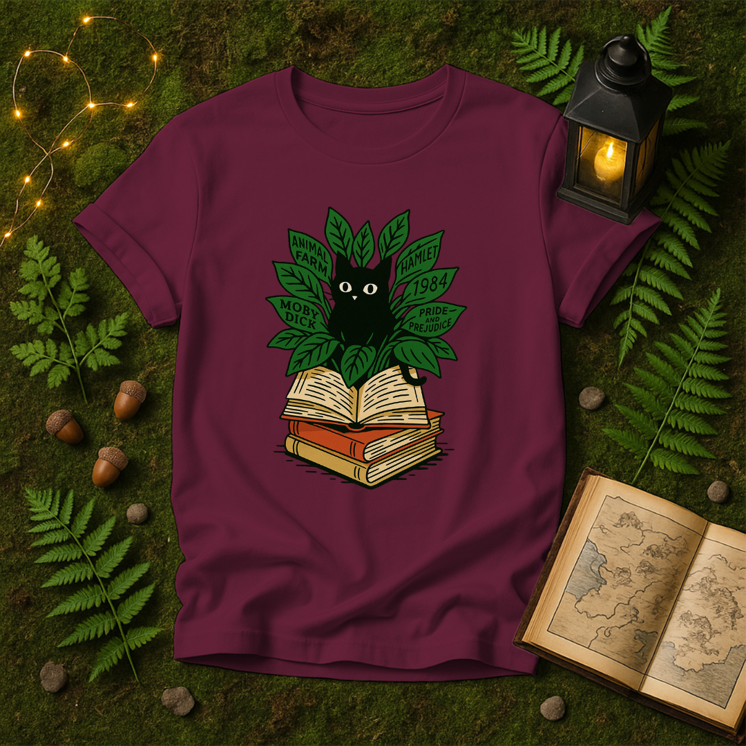 DESIGN 352 - CAT POT AND BOOKS