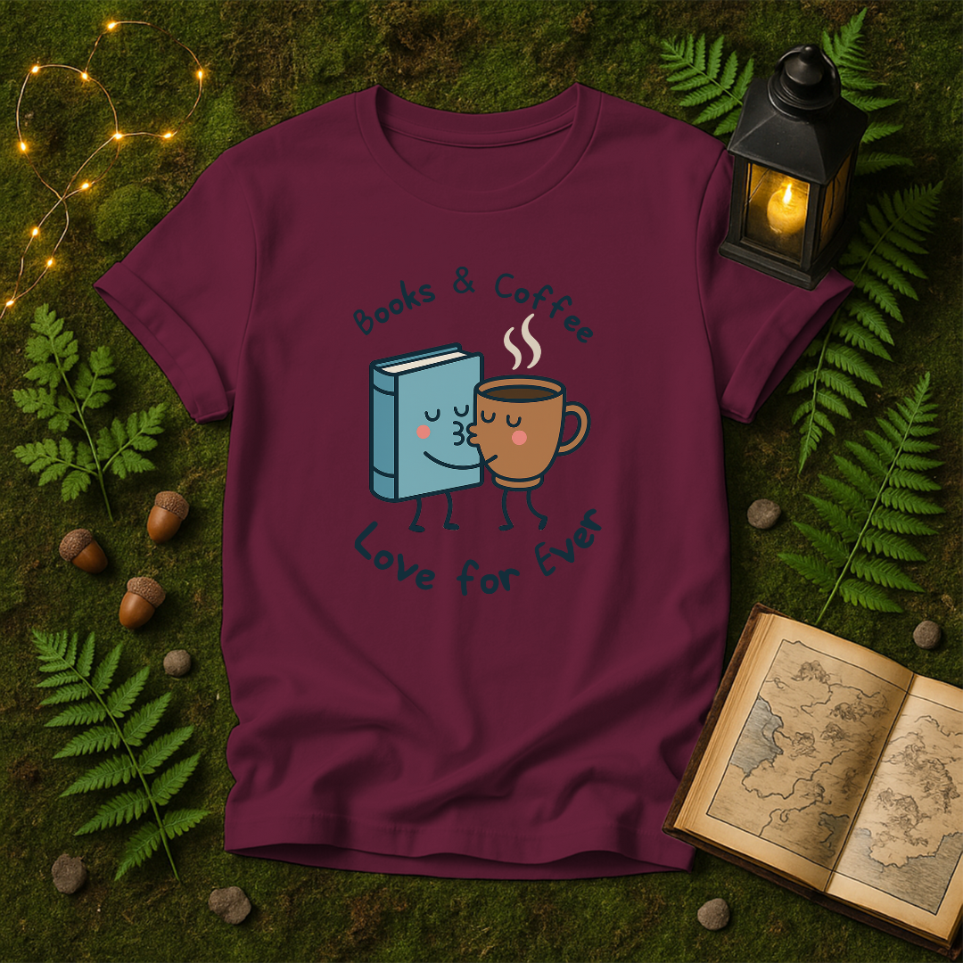 DESIGN 344 - BOOKS AND COFFEE LOVE FOR EVER