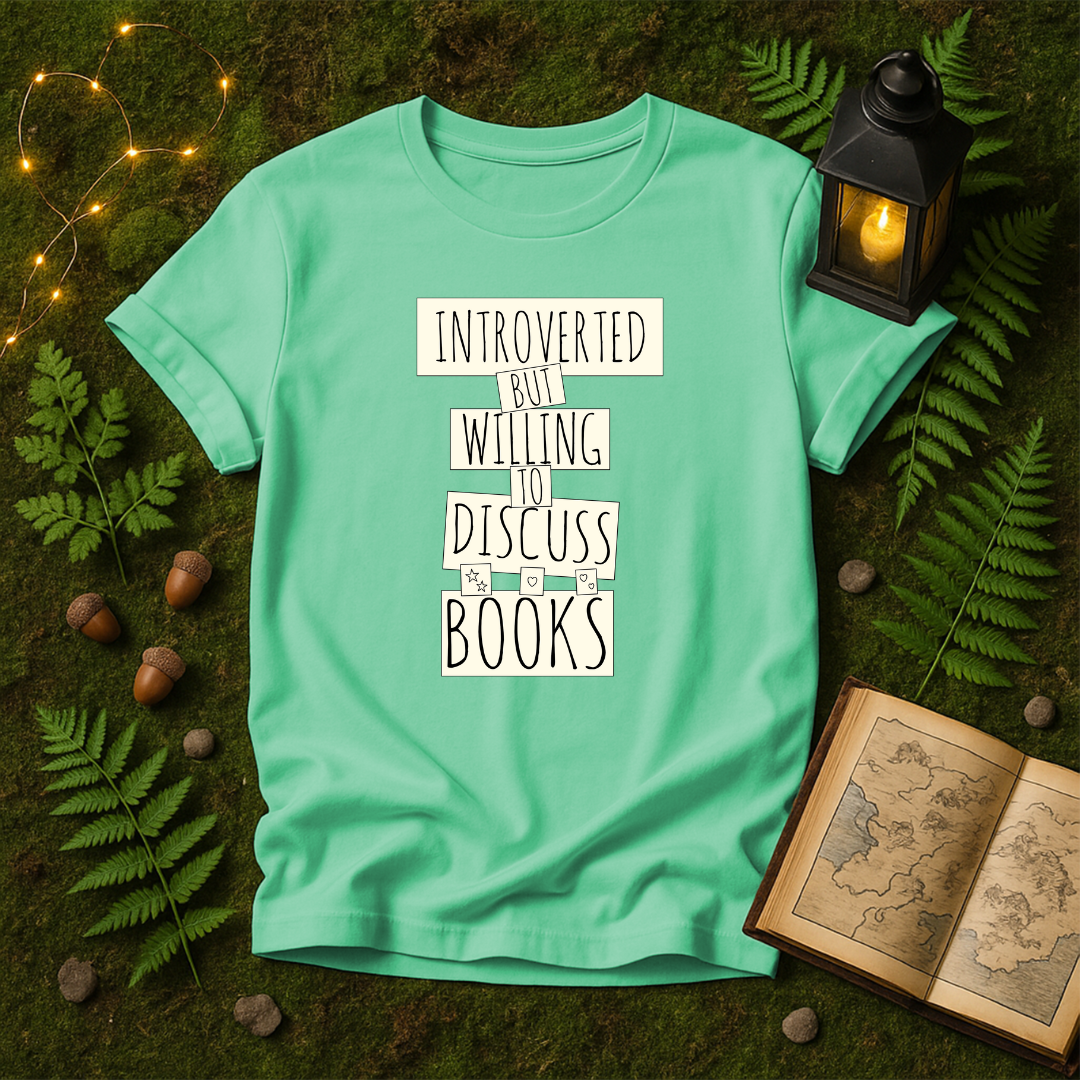 DESIGN 33 - INTROVERTED BUT WILLING TO DISCUSS BOOKS