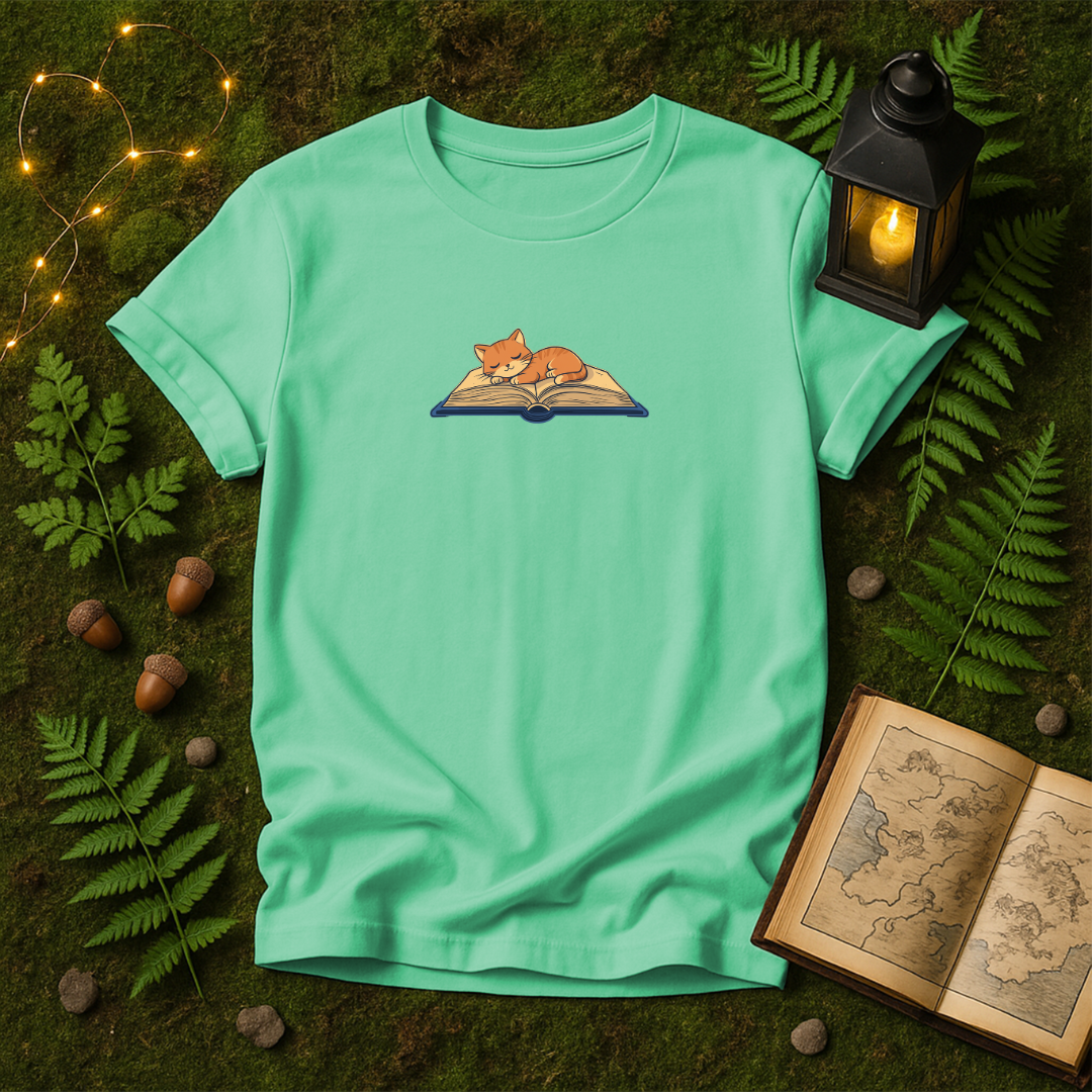 DESIGN 143 - CAT SLEEPING ON A BOOK