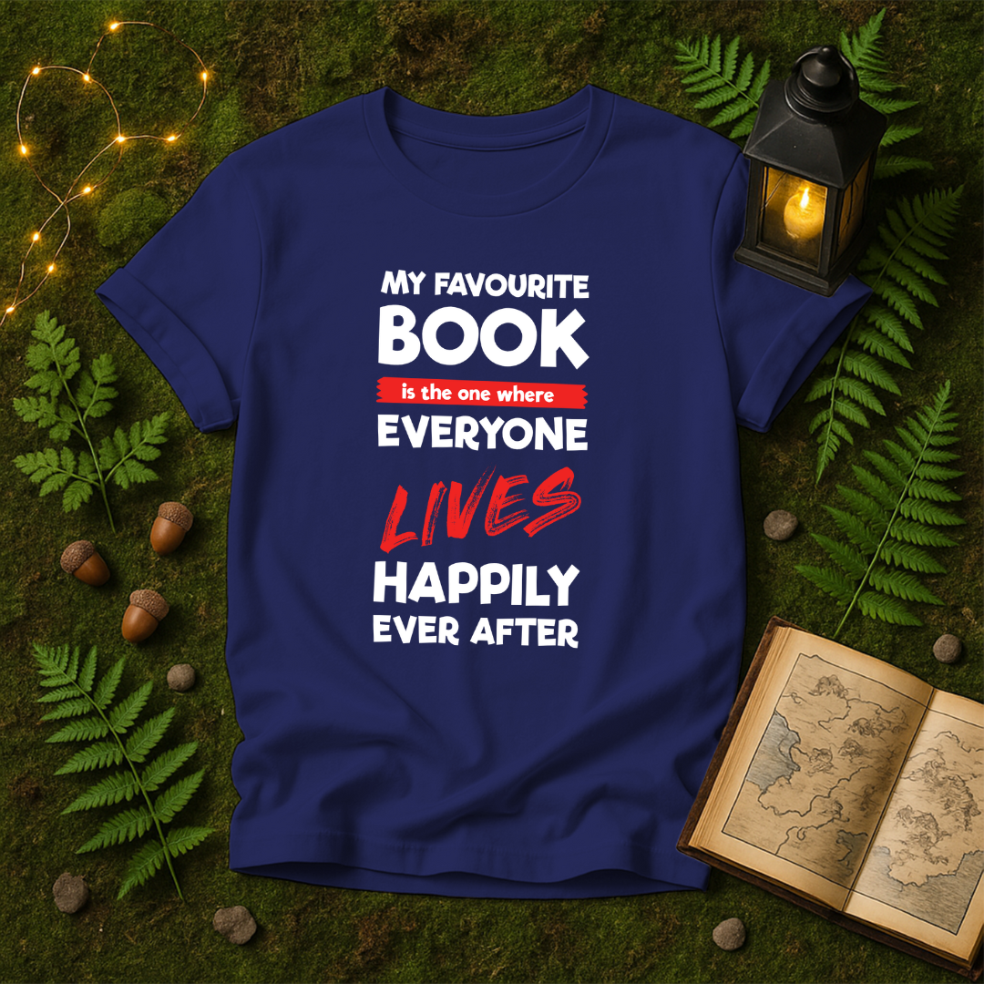 DESIGN 90 - MY FAVORITE BOOK IS THE ONE THAT EVEYRONE LIVES HAPPILY EVER AFTER