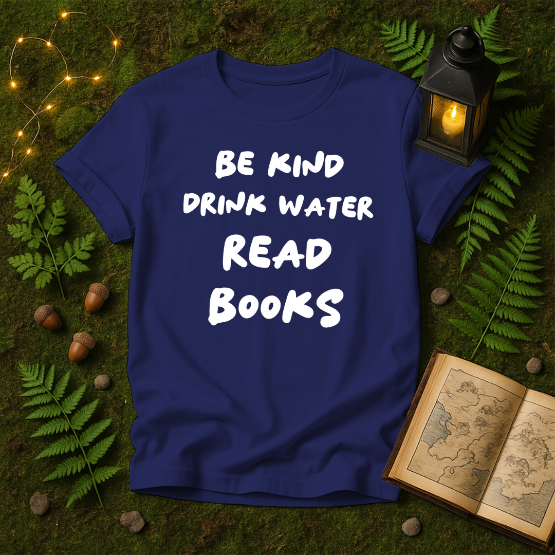 DESIGN 50 - BE KIND DRINK WATER READ BOOKS