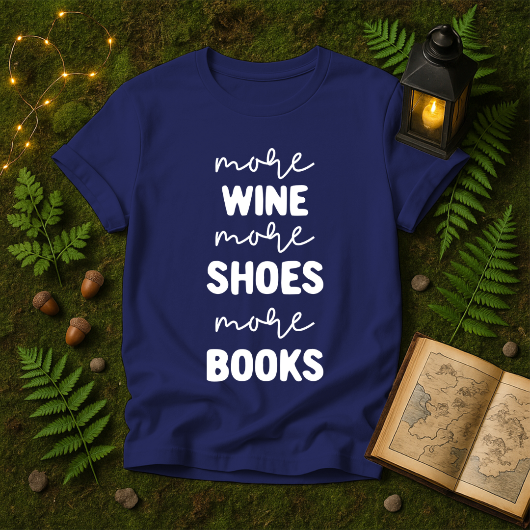 627 - WINE SHOES BOOKS