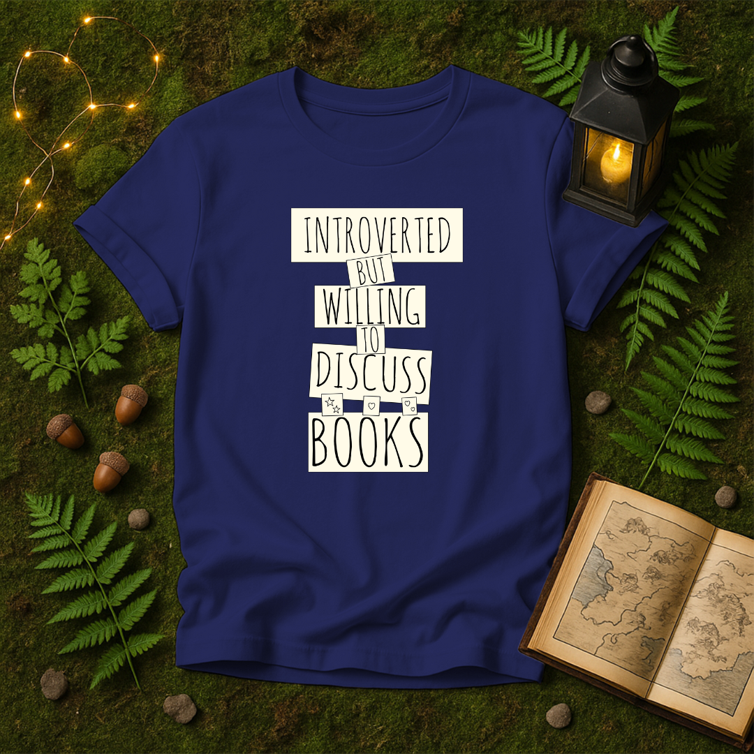 DESIGN 33 - INTROVERTED BUT WILLING TO DISCUSS BOOKS