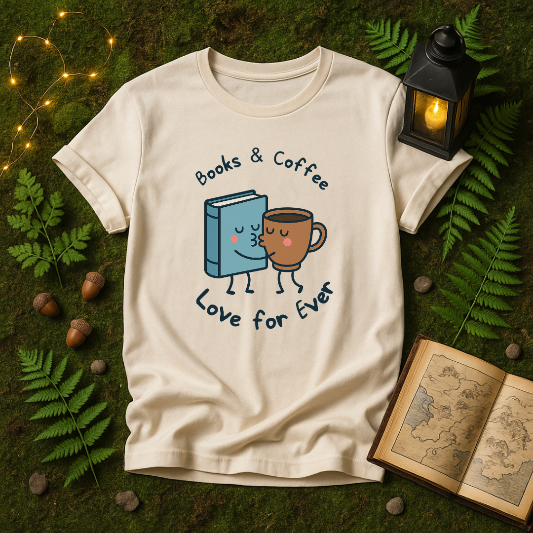 DESIGN 344 - BOOKS AND COFFEE LOVE FOR EVER