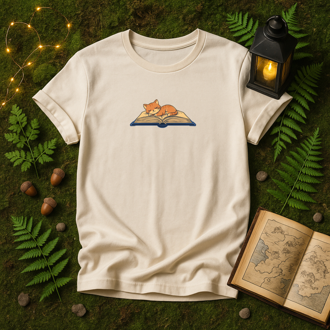 DESIGN 143 - CAT SLEEPING ON A BOOK