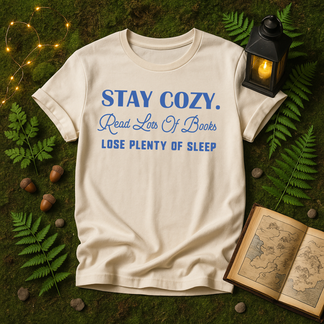 DESIGN 25 - STAY COZY READ LOTS OF BOOKS LOSE PLENTY OF SLEEP