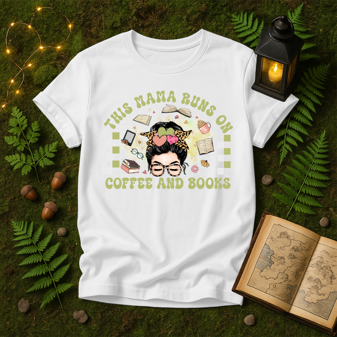 676 - THIS MAMA RUNS ON COFFEE AND BOOKS