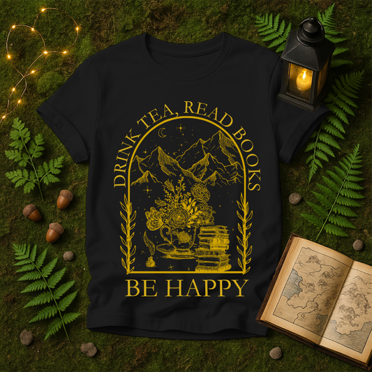 913 - DRINK TEA READ BOOKS BE HAPPY
