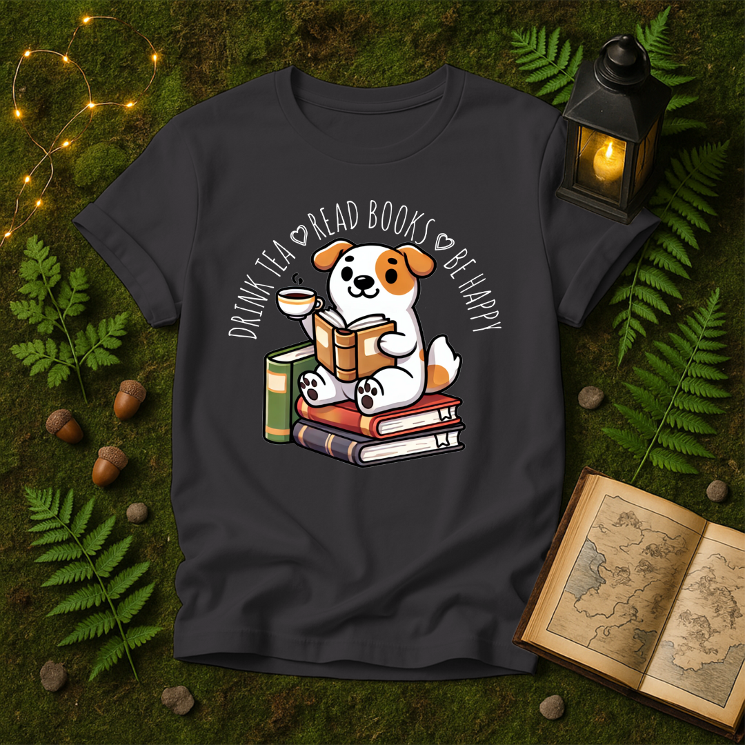 DESIGN 13 -  DRINK TEA READ BOOKS BE HAPPY