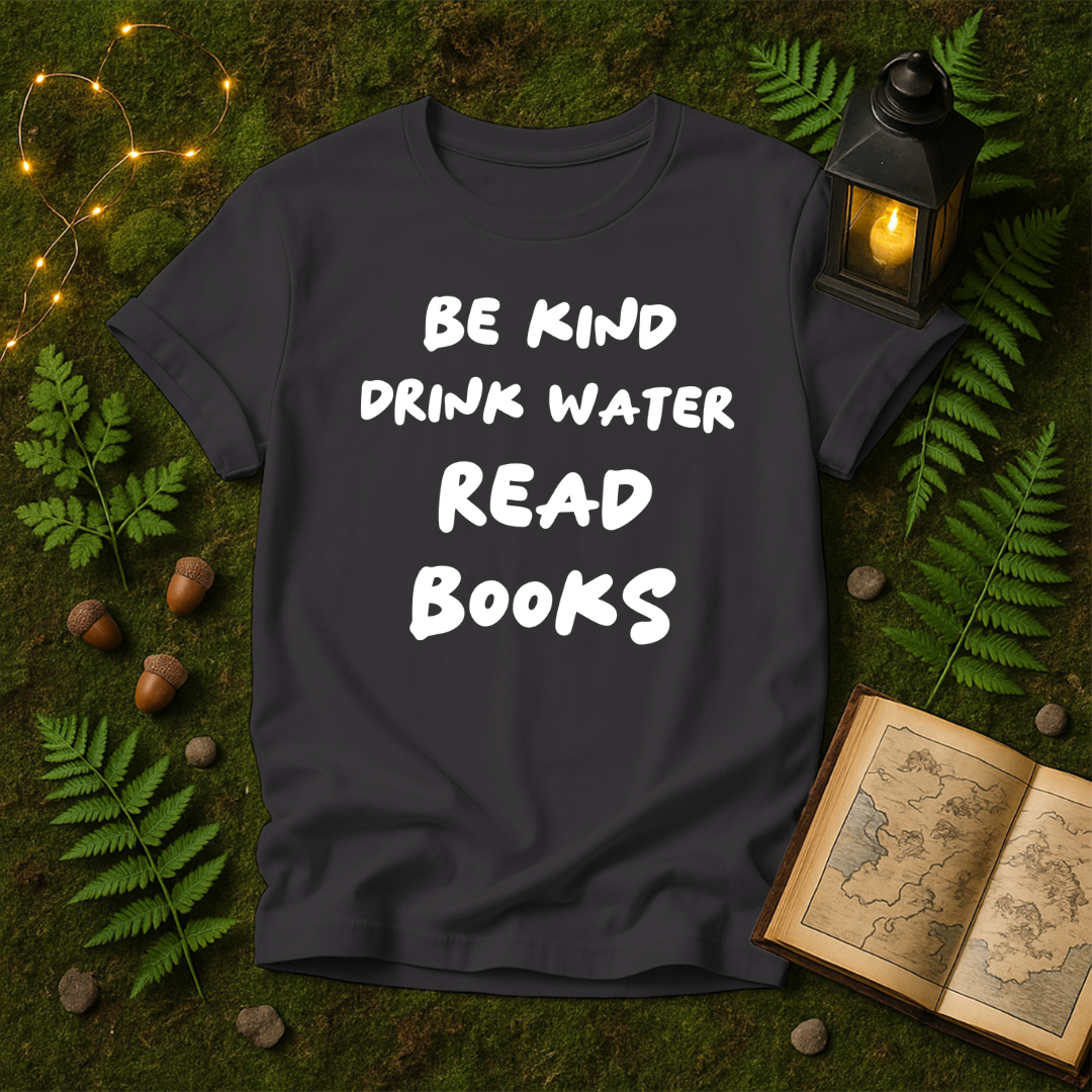 DESIGN 50 - BE KIND DRINK WATER READ BOOKS