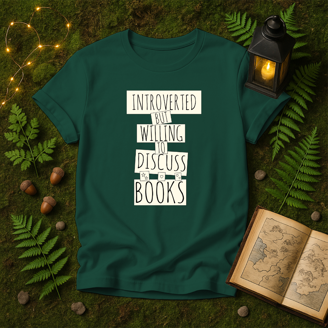 DESIGN 33 - INTROVERTED BUT WILLING TO DISCUSS BOOKS
