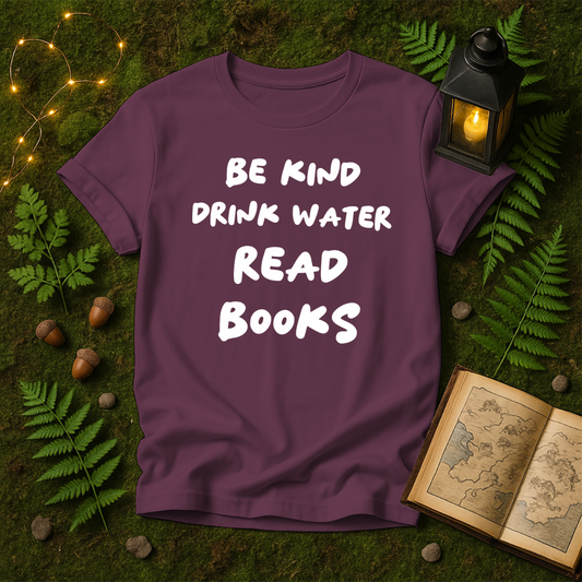 DESIGN 50 - BE KIND DRINK WATER READ BOOKS