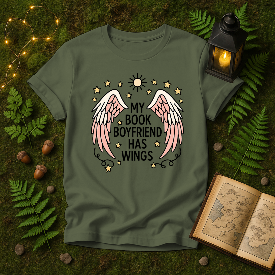 DESIGN 445 -  MY BOOK BOYFRIEND HAS WINGS