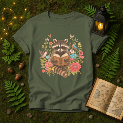 686 - FLORAL RACCOON READING