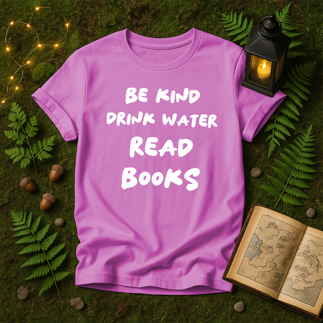 DESIGN 50 - BE KIND DRINK WATER READ BOOKS