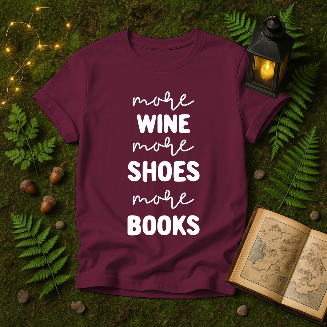627 - WINE SHOES BOOKS