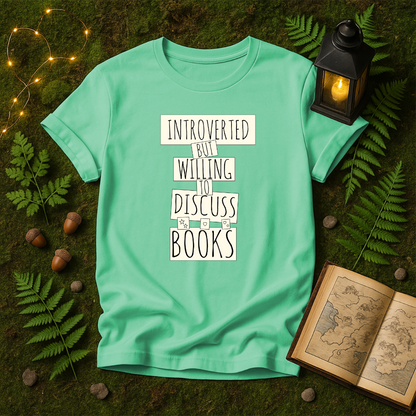 DESIGN 33 - INTROVERTED BUT WILLING TO DISCUSS BOOKS