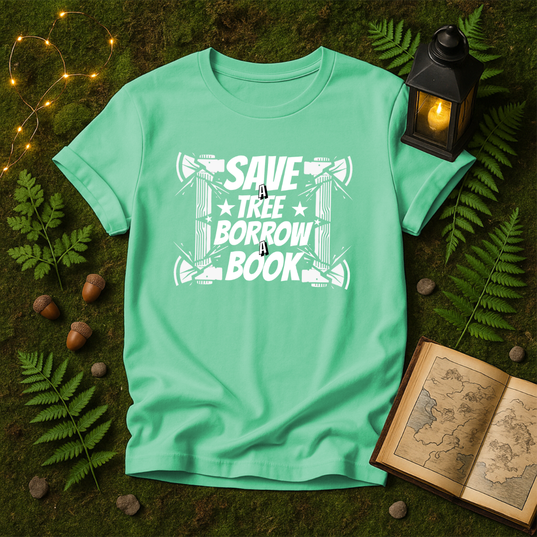 DESIGN 76 - SAVE A TREE BORROW A BOOK