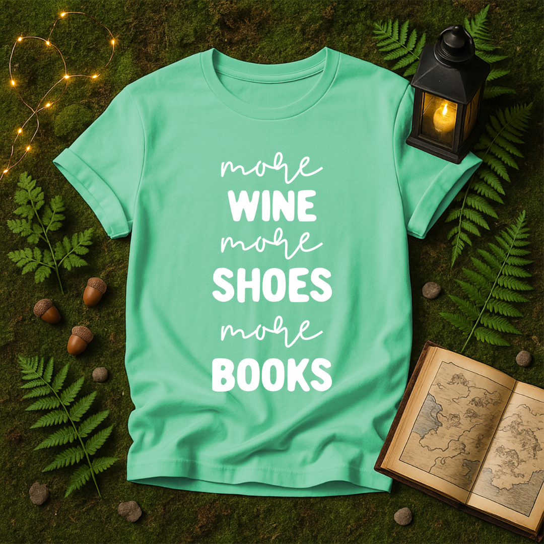 627 - WINE SHOES BOOKS