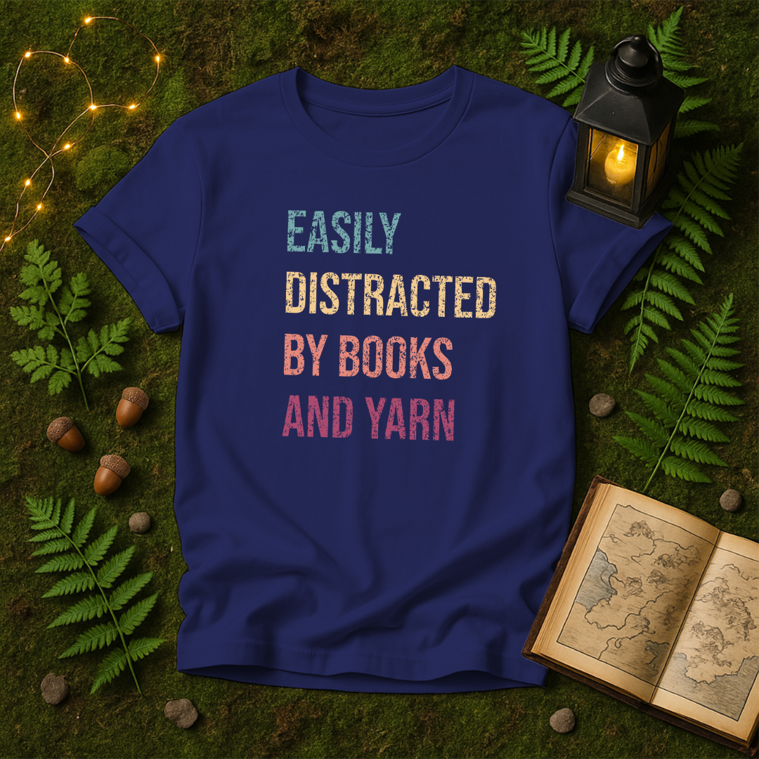DESIGN 187 - EASILY DISTRACTED BY BOOKS AND YARN