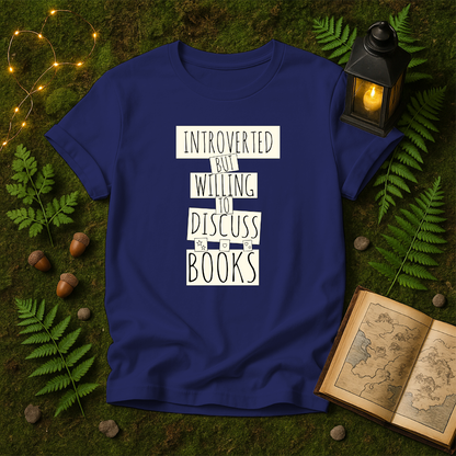 DESIGN 33 - INTROVERTED BUT WILLING TO DISCUSS BOOKS