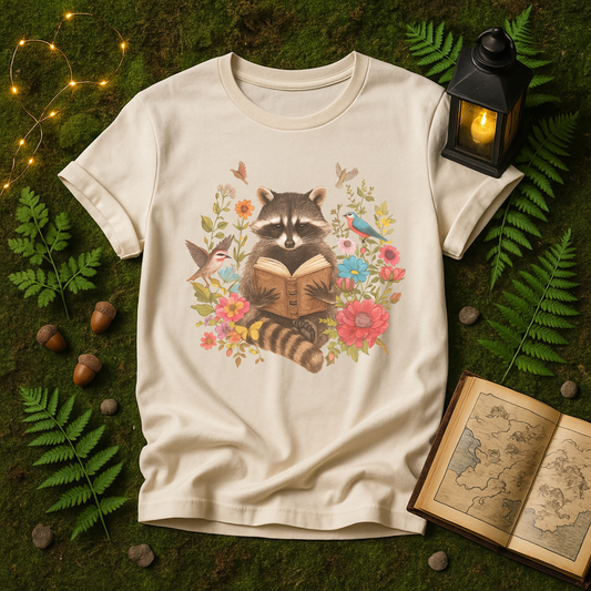 686 - FLORAL RACCOON READING