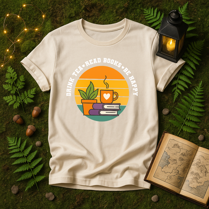 DESIGN 328 - DRINK TEA READ BOOKS BE HAPPY