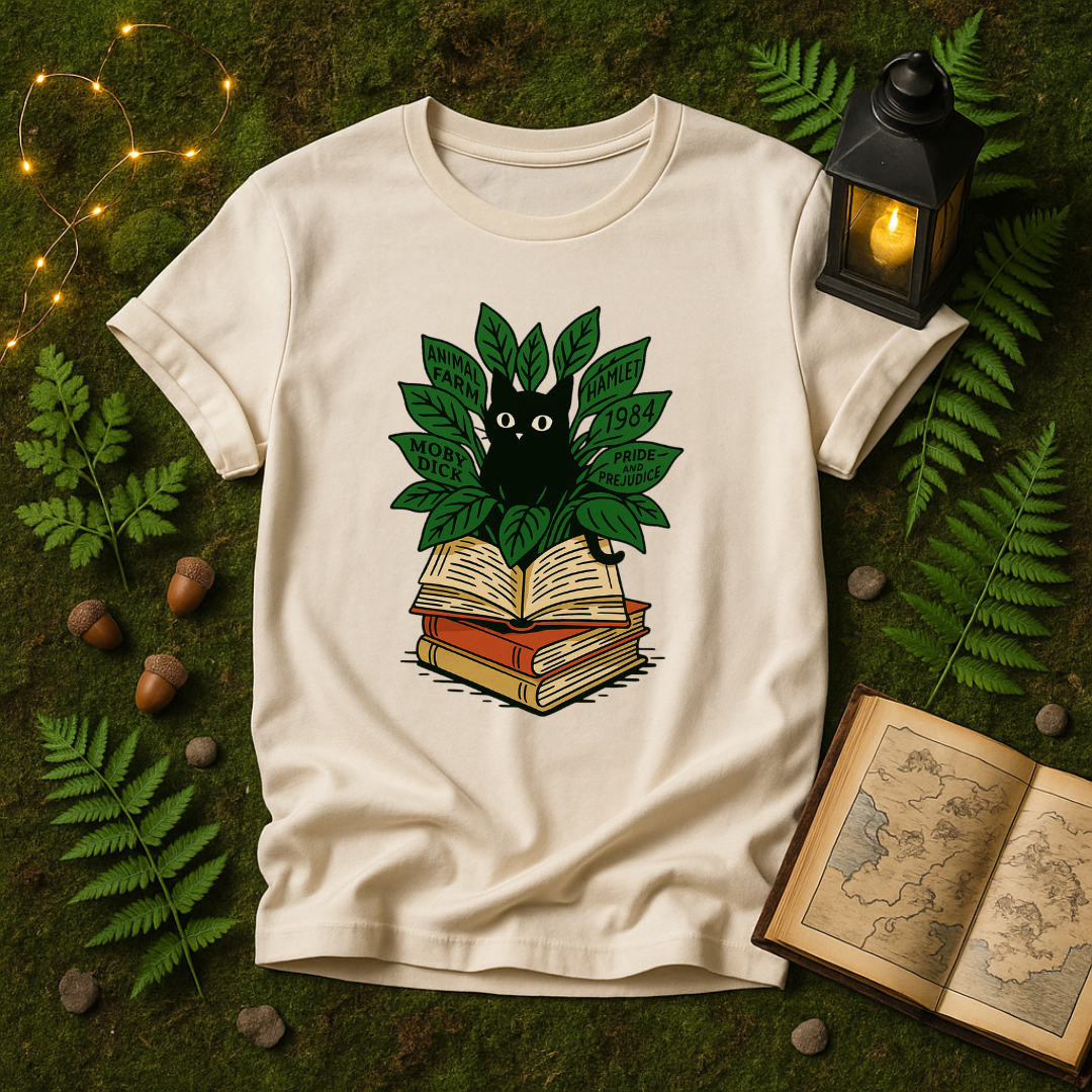 DESIGN 352 - CAT POT AND BOOKS